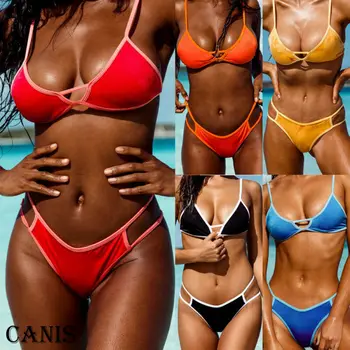 

Newly Fashion 2020 Women Bikini Set Bandage Push-Up Padded Sexy Laidies Swimwear Summer Beach Swimsuit Bathing Brazilian Hot