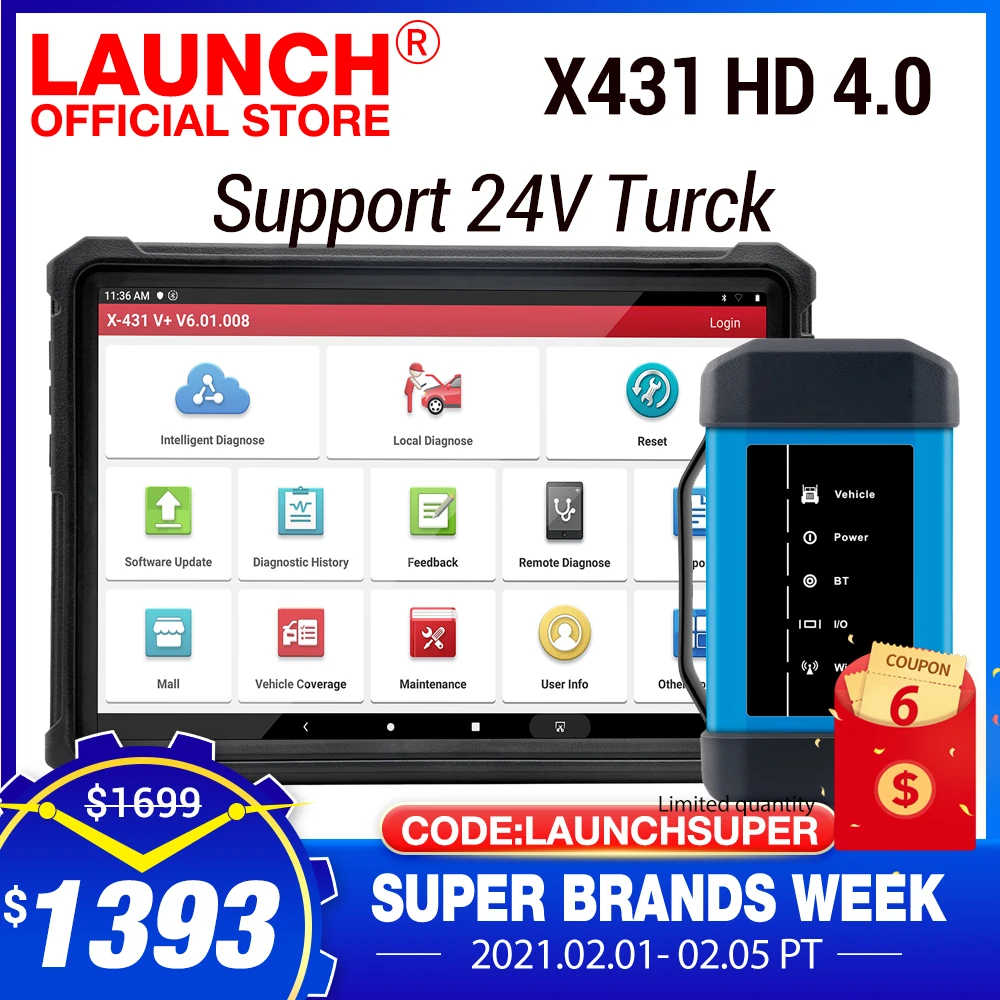 2020 uruchomienie X431 V Plus tablet i HD 4.0 ciężarówka pełny układ narzędzie diagnostyczne obd2 bluetooth HD heavy duty wsparcie 24 ciężarówka DHL darmo