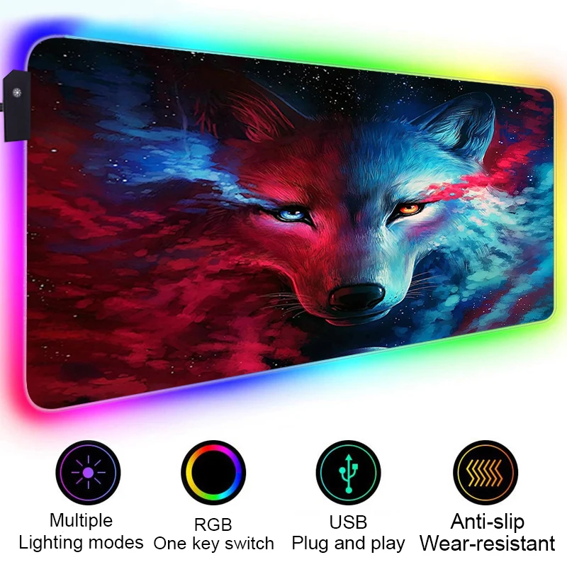 Snowflake (wolf) Mouse Pad for Sale by RedWolfStuff