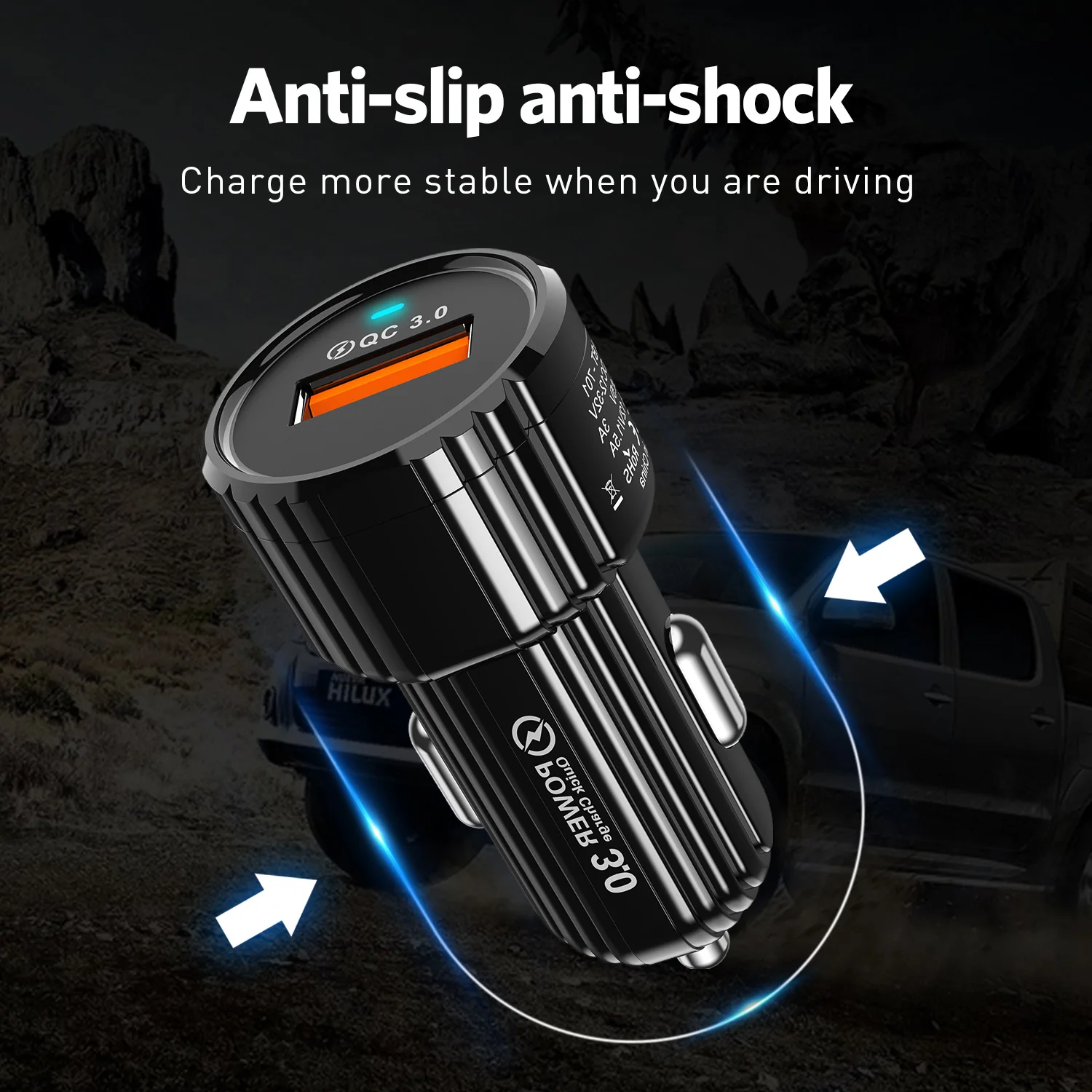 Автомобильное зарядное устройство GTWIN Mini USB Quick Charge 3,0, автомобильное зарядное устройство для iPhone, samsung, Xiaomi, huawei QC3.0 QC, быстрая зарядка для мобильных телефонов