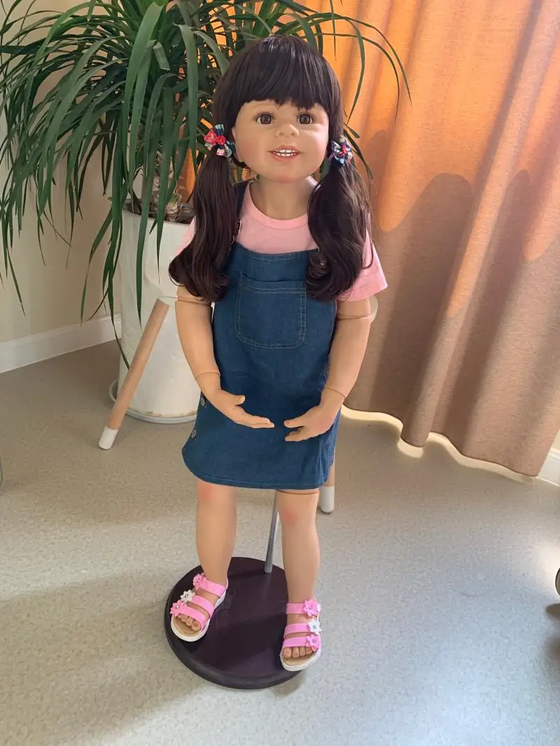 100 см, твердая силиконовая виниловая кукла принцессы для маленьких девочек, игрушка, как настоящая детская одежда для 3 лет, модель, большая кукла, подарок