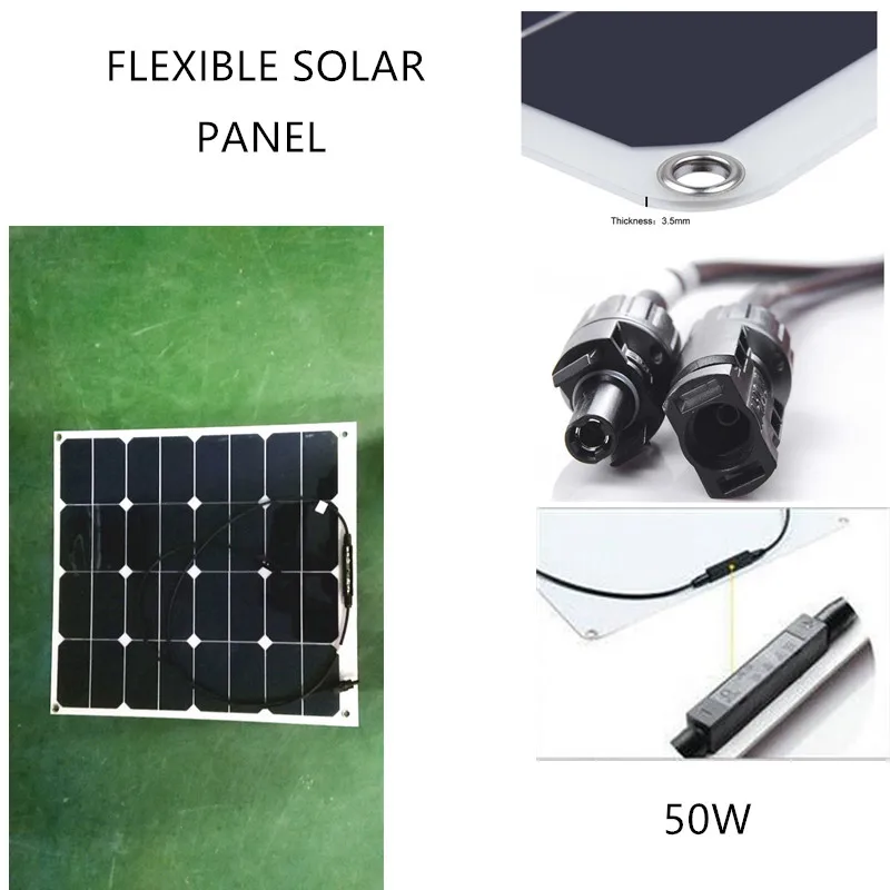 Jingyang sunpower мини 50 Вт портативная Гибкая солнечная панель/ячейка лучшего качества