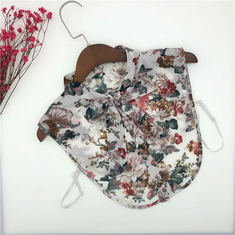 

New Style Stand Fake Collars Bowknits Shirt Blouse Detachable Collars Removable Women Chiffon Neck Ties Decor Nep Kraagie