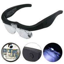Loupes rechargeables USB, loupe 1.5X 2.5X 3.5X 5.0X avec 2 lumière LED pour lire les bijoutiers outil de réparation d'horloger