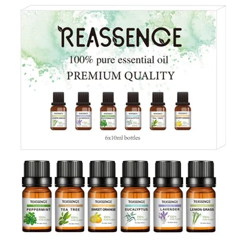 

New Arrival 6pcs Pain Relief Nourishing Skin Body Massage Oil Kit Single Aromatherapy Essential Oil Set Relieve Stress