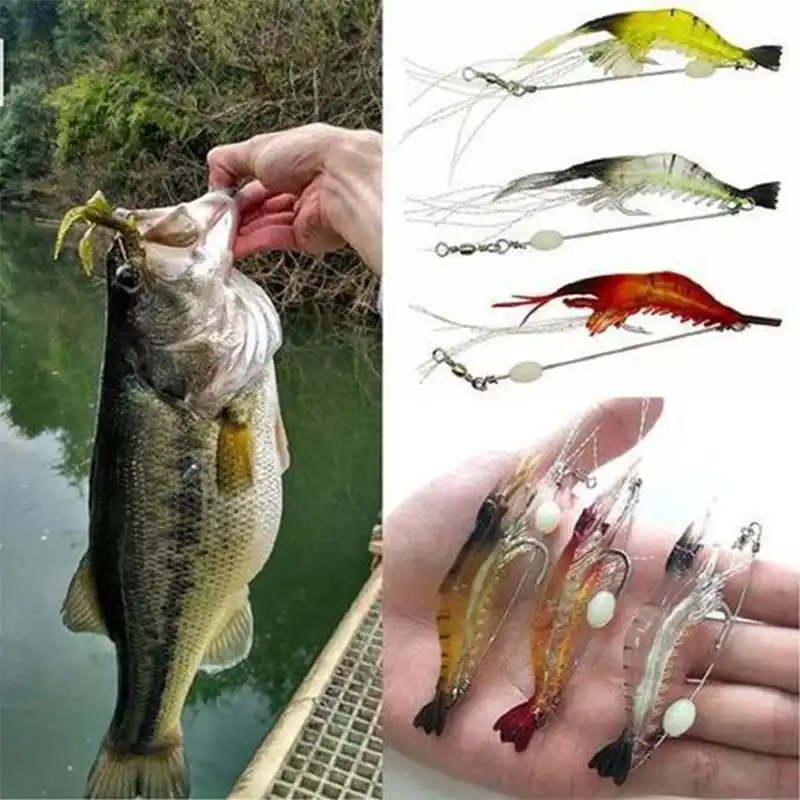 3 ピース ロットエビソフトルアー人工餌発光ビーズswivelswith鯉釣り餌シミュレーション鯉海釣り 釣りルアー Aliexpress