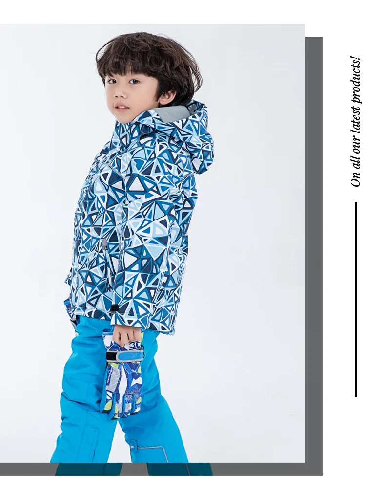 Детский лыжный костюм; детская Водонепроницаемая теплая флисовая куртка и штаны для девочек и мальчиков; зимняя одежда для катания на лыжах и сноуборде