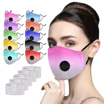 

Adult 1pc Mask + 5pc Filters Adjustable Reusable Breathable Protection Mask Washable With Respirator Valve Dustproof Mask Masque