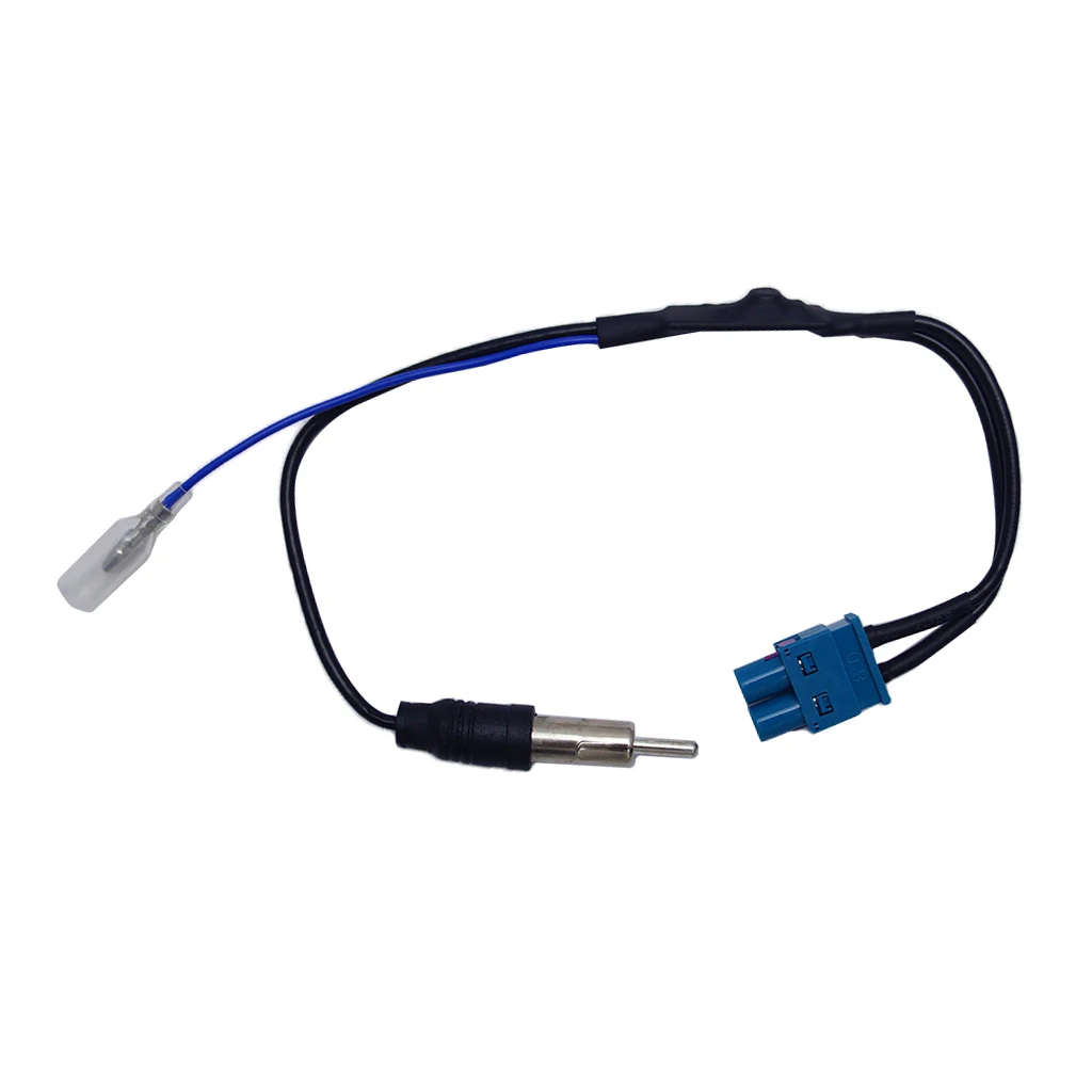 Dual FAKRA to Din FM AM Radio Antenna Adapter Signal Amplifier for Audi VW