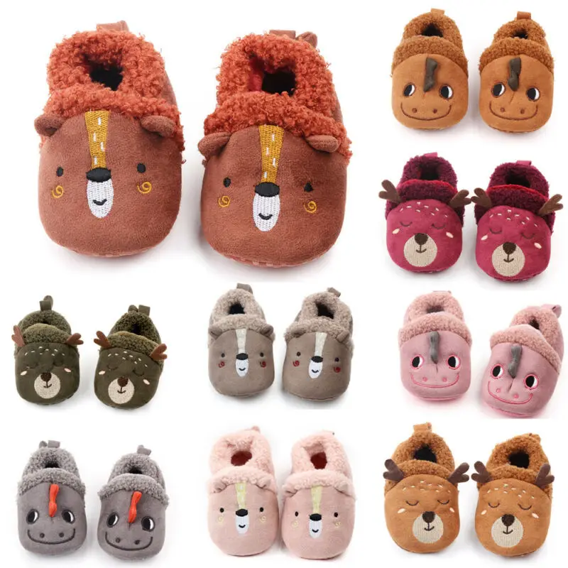 Fashion 2020 Toddler First Walkers Kids Winter Boys Girls Fashion Shoes Warm Cute Cartoon Kids Animal Cute Baby Shoes