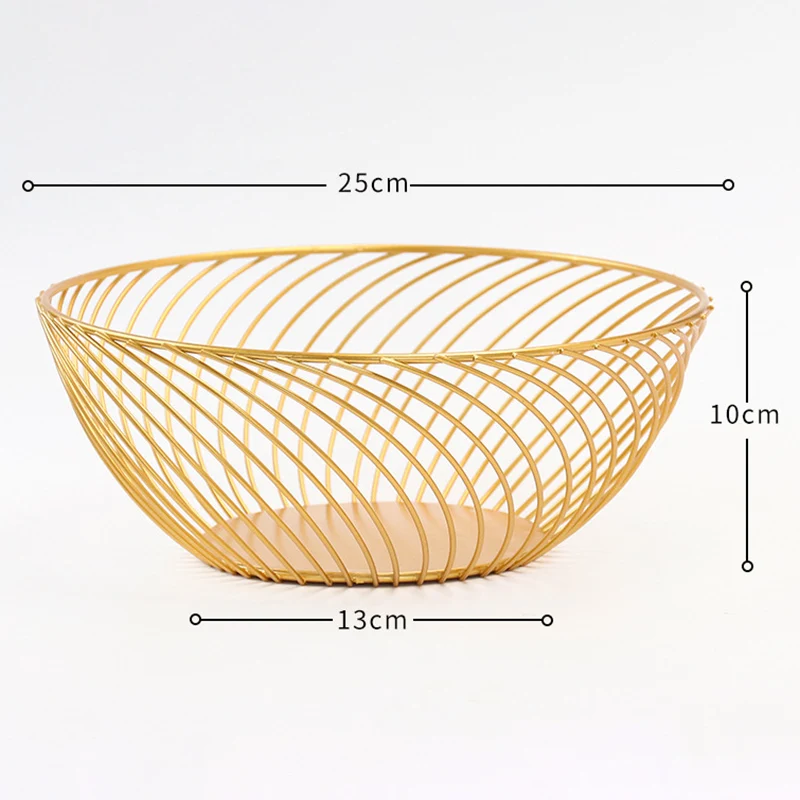 Cesta De Frutas De Ferro Forjado Estilo Europeu Simples Casa Placa Frutas Vegetais Tigela Mesa Lanche Placa Organizador настольный компьютер