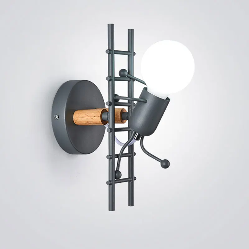 Креативная Скандинавская настенная лампа для спальни индивидуальная маленького