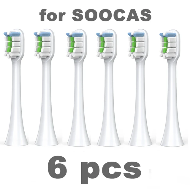 Replacement Toothbrush Heads for Soocas X3/X3U for Mijia T300/500/T100 Soocare EX3/X5 Electric Tooth Brush Nozzles 6-BS