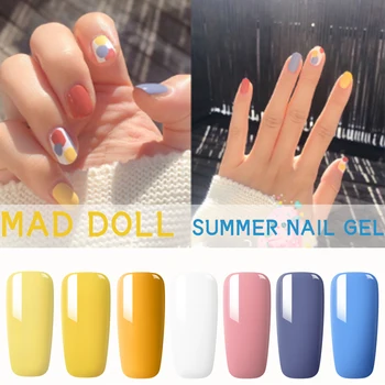 

MD MAD DOLL 8ml Gel Polish Summer Series Soak Off UV Gel Varnish Color UV LED Nail Art Gel for Manicuring Decoration
