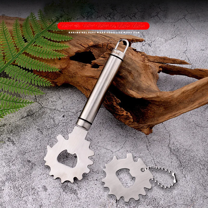 BBQ Grill Scraper -Stainless Steel Barbecue Grill Grate Cleaner-Unique Long Handle Design BBQ Cleaning