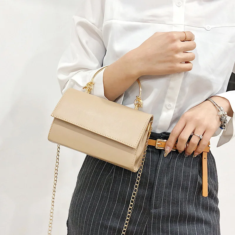 

WOMEN'S Bag 2019 Versatile New Style Iron Handbag CHIC Chain Shoulder Bag Retro Versatile Shoulder Bag Fashion