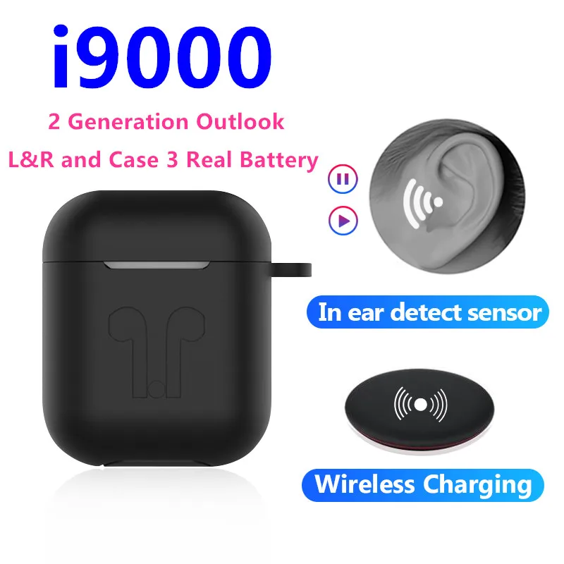 I9000 TWS Беспроводной Bluetooth гарнитуры TWS i10000 pk H1 чип i200 i500 i9000 для всех iPhone и Android TWS i9000