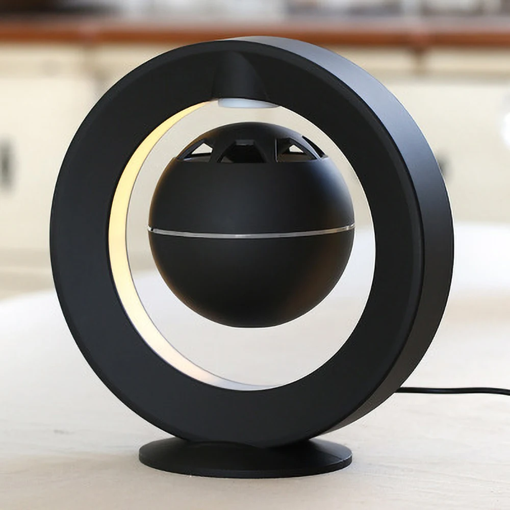 

Creative Magnetic Levitation 3D Surround Sound 360 Degree Wireless Rotating Portable Bluetooth Speaker Cordless Subwoofer Music