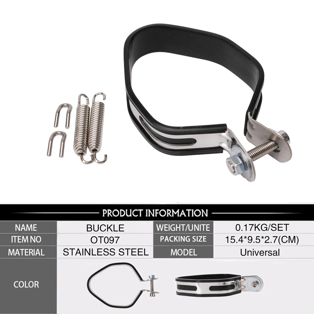 Universal Exhaust Bracket Clamp 3.3 Inch for Motorcycle Bike Scooter,1 Set