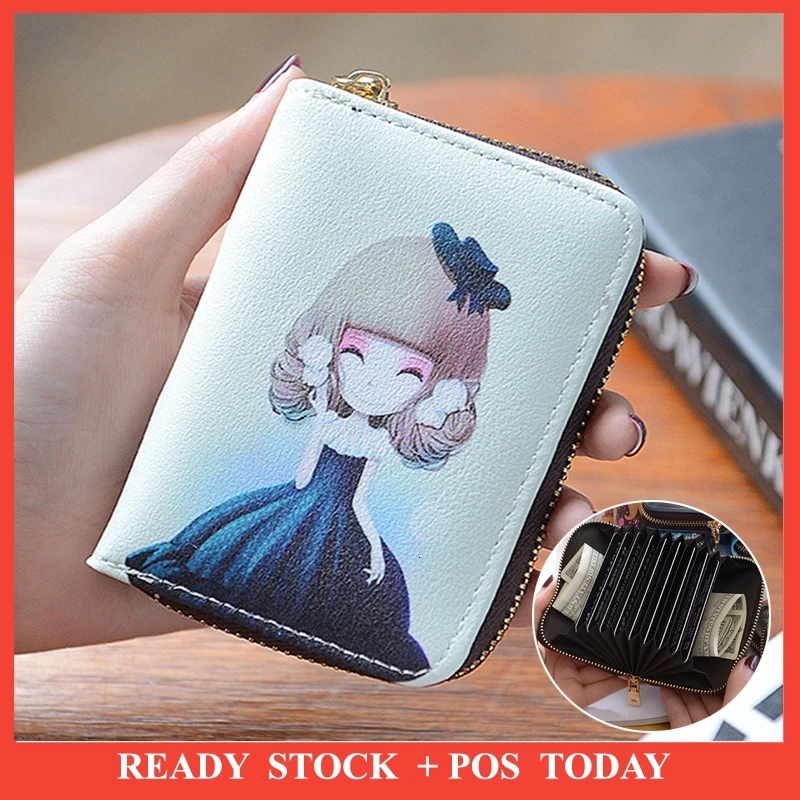 

YICIYA Card Package Printing Mini Card Package Female One Package Leather Case Multi-card Position Short Purse