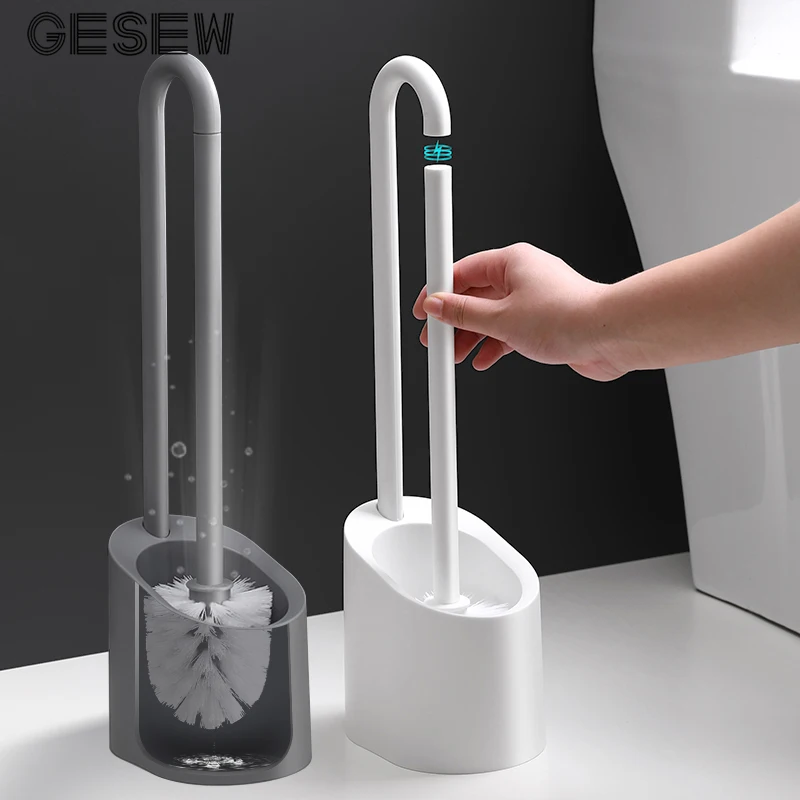 

GESEW Toilet Brush Portable Cleaning Tool New Creative Black And White Two-Color Bathroom Accessories Household Cleaning Brush