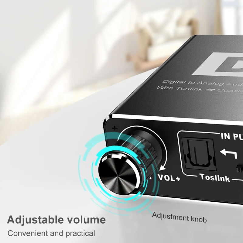 Hifi DAC Amp Digital To Analog Audio Converter RCA 3 5mm Headphone Amplifier Toslink Optical Coaxial Output Portable dac 24bit