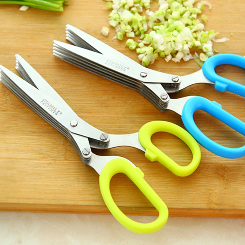 Многофункциональные кухонные ножи из нержавеющей стали 5 Многослойные ножницы для суши измельченные чешуйчатые ножницы для специй инструменты для приготовления пищи