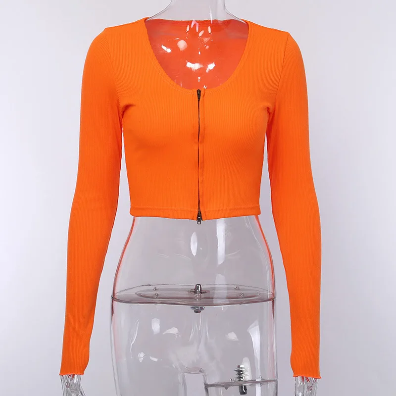 Genayooa, сексуальный оранжевый трикотажный спортивный костюм, женский комплект из двух предметов, топ и штаны, Женский комплект 2 шт., Корейская одежда, 2 предмета, Женский комплект
