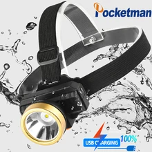 

Brightest LED Headlight Waterproof USB Charging Head lamp Adjustable suitable Long Range head torch Outdoor night work Camping