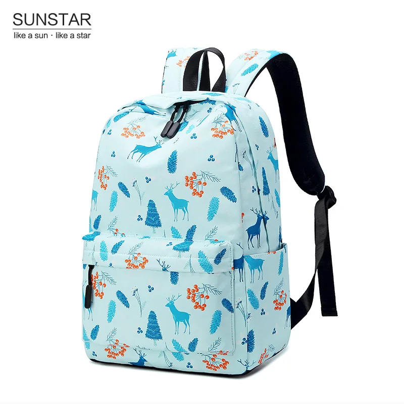 Double-shoulder Bag Female Junior Middle School Student's Bag Waterproof Campus Large-capacity Computer Backpack