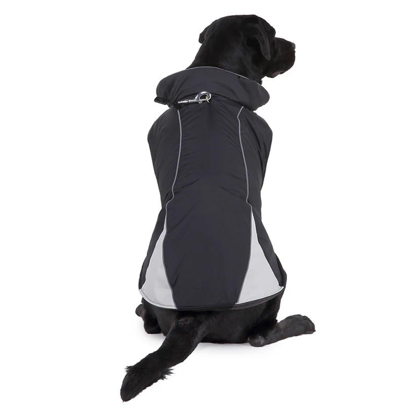 Зимняя одежда для собак Одежда, куртка жилет водонепроницаемый плащ куртка для больших средних собак Светоотражающая Одежда для собак Зима 35 - Цвет: Золотой