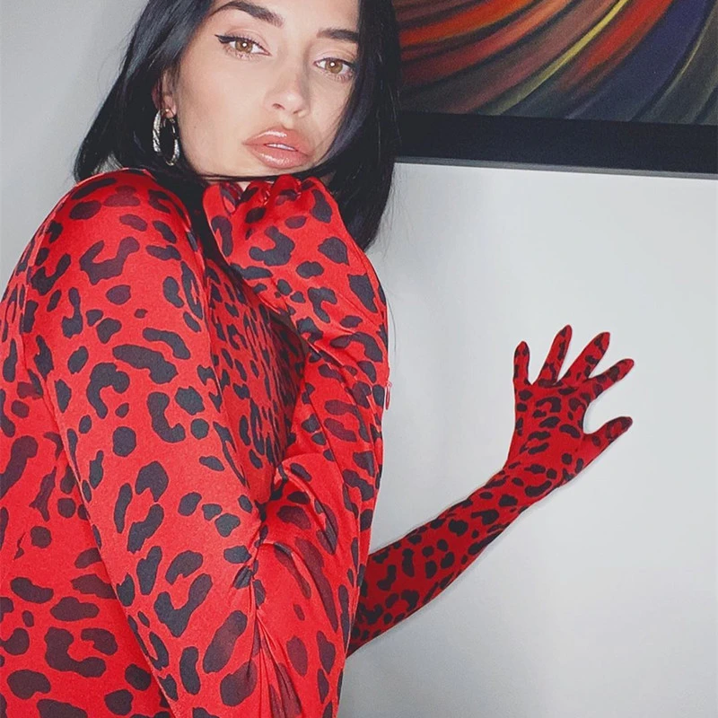 Red leopard bodysuit Clearance