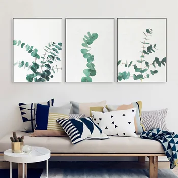 

Eucalyptus Green Plant Poster Art Canvas Poster Living Room Home Wall Decor (No Frame)