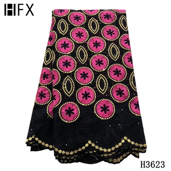 

HFX Swiss lace fabric 2020 African lace fabric Latest Swiss voile lace in Switzerland Dubai Quality 100% Cotton lace F3623