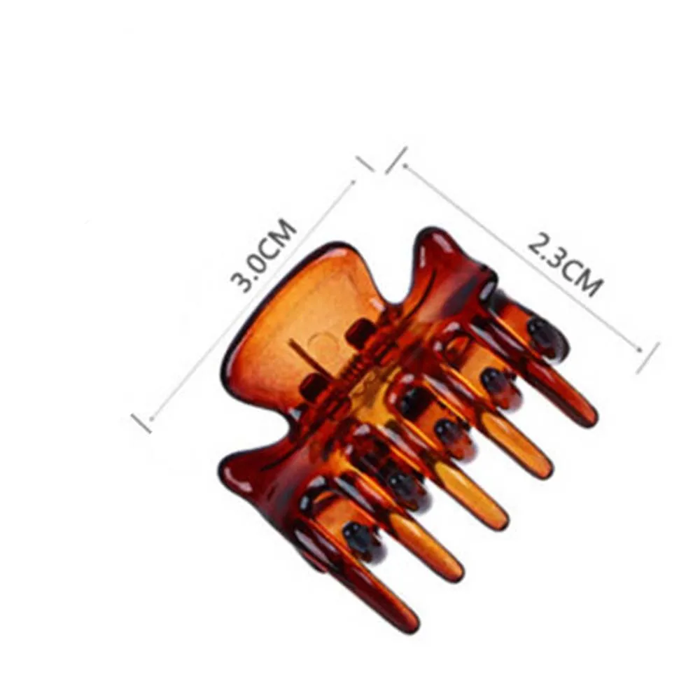 12 шт., женские крабы для волос 3 см, мини-краб, коготь для волос, пластиковая Шпилька, зажим для челюсти, аксессуары для парикмахерских инструментов