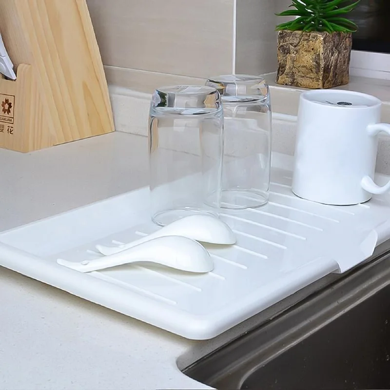 Сливная стойка кухонный пластиковый лоток-сушилка большая сушилка над раковиной столешница Органайзер сушилка для посуды Прямая поставка новейшая