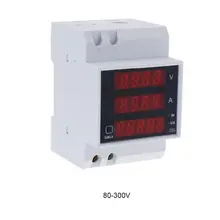 Din-рейка Цифровой вольтметр-Амперметр AC светодиодный дисплей Amp напряжение тока монитор тестер энергии измеритель мощности AC 80-300 В/200-450 в