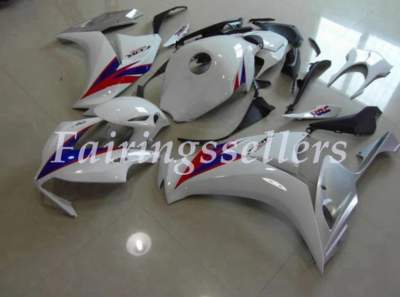 White Red Впрыска ABS Полный обтекатели комплект Подходит для HONDA CBR1000RR 2012 13 14 15 CBR1000 12-16 CBR1000 обтекатель Оранжевый Белый - Цвет: White Red