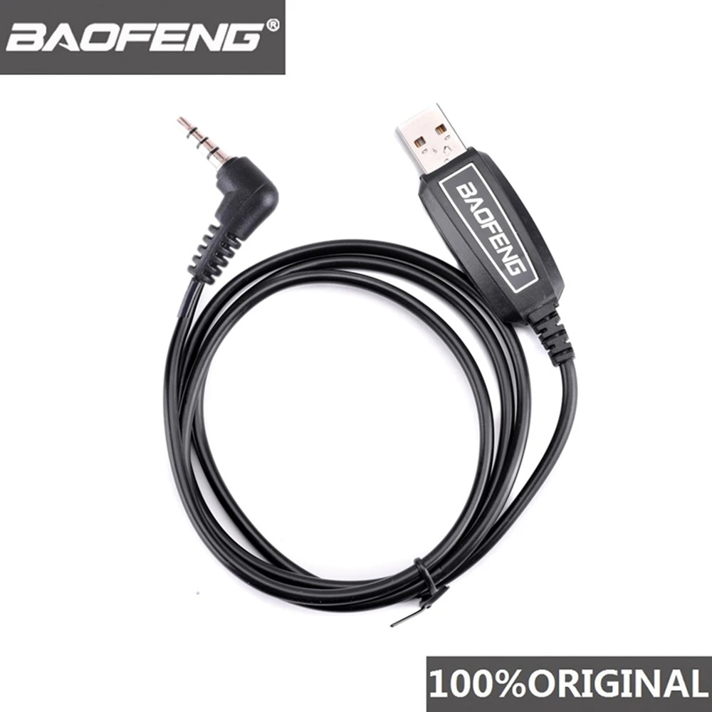 100% Original Baofeng UV-3R Walkie Talkie USB Programming Cable UV 3R Two Way Radio Program Line UV3R Software Change Frequency waterproof computer usb programming cable for baofeng uv9r plus a58 9700 s58 n9 gt 3wp handy walkie talkie car radio cd software