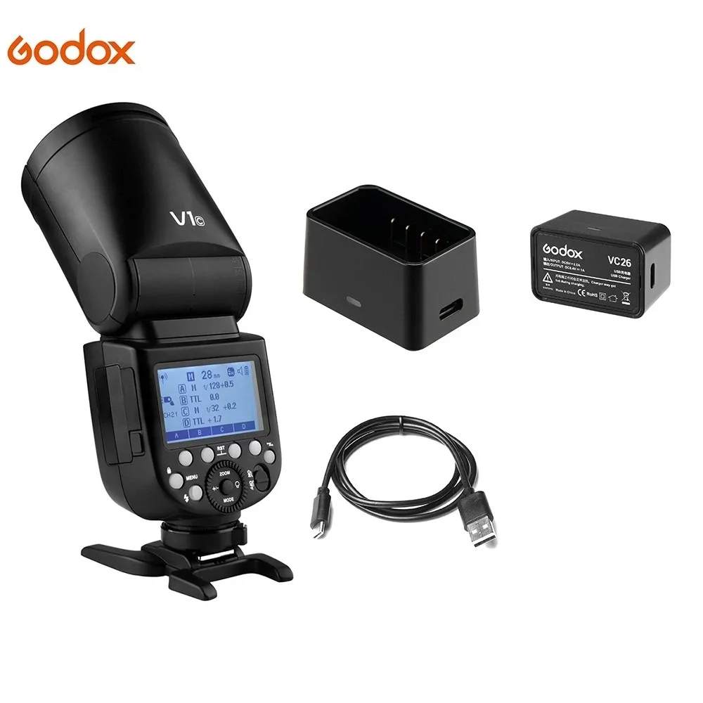 Godox V1C Professional Camera Flash Speedlite Speedlight Round Head
