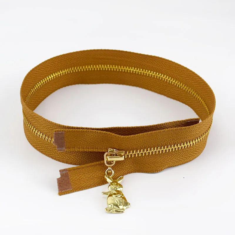 Bown Meetee 2/5 шт. 40-70 см 3# с открытым концом металлическая молния Цвет Золотой зуб Авто замок с украшением в виде пряжки на молнии DIY сумки швейной Материал ZA051 - Цвет: Bown