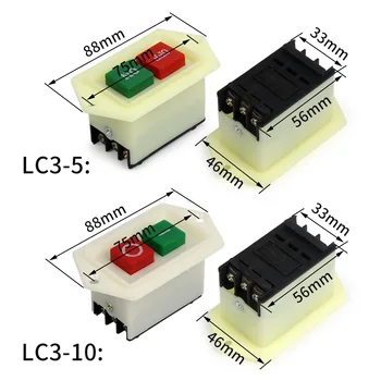 

5 PCS380V LC3-5 5A ON-OFF LC3-10 10A IO RedGreen Start Stop Power PushButton Switch 2 Positions Starter Drilling Cutting Machine