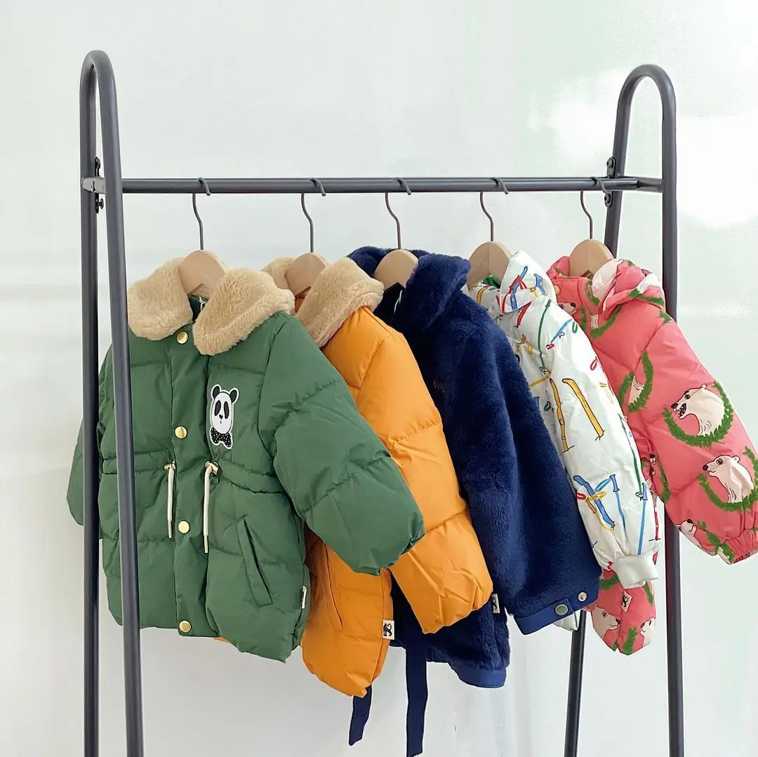 expensive winter coats Winter Girls' Jacket 2021 Winter New Children's Jacket Thick Section Boys' Jacket Girls' Clothes Snow Jacket Children's Clothing brown leather coat