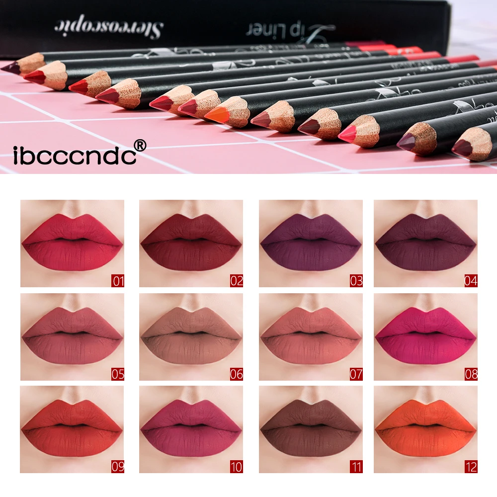 1 Piece Professional Matte Lipliner Pencil Long Lasting Waterproof Nude