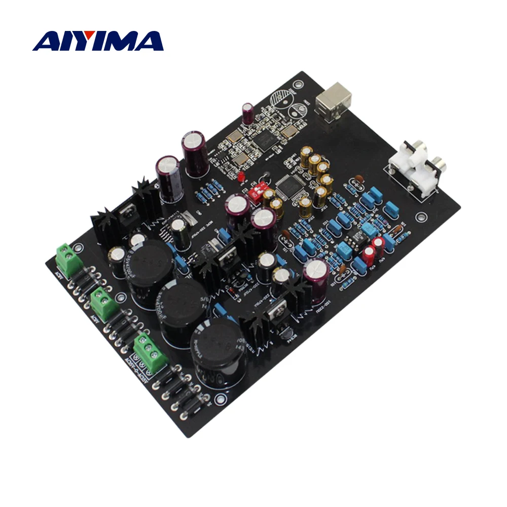 AIYIMA XMOS U8 AK4495SEQ USB декодер аудио Плата AD827 LT1963 DAC Поддержка 32 бит 768K усилитель