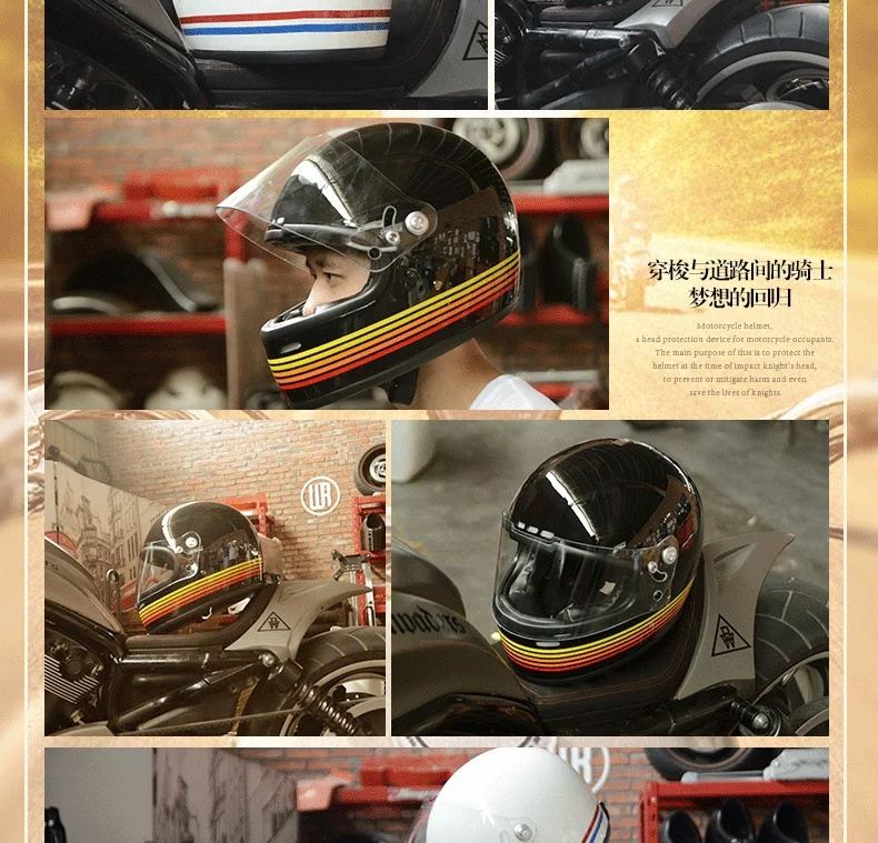 AMZ Motorcycle Helmet Glass Fiber Full Face Moto Helmet Riding Helmet Motocross Racing Motobiker Biker Casco Moto for Men Women