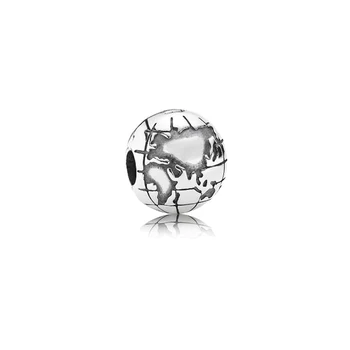 

Free Shipping Authentic 925 Sterling Silver Planet Earth Clip Charm Fit Pandora Bracelet For Women Diy Jewelry Bead