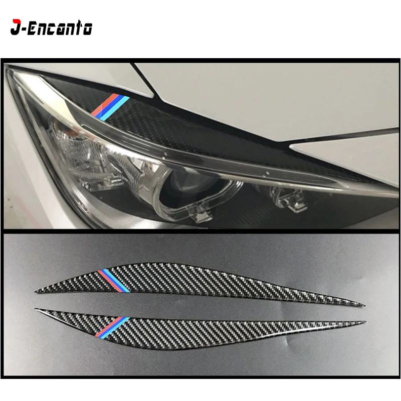 1 пара Налобные веки из углеродного волокна для BMW F30 3 серии 303i 325i 316i 2013
