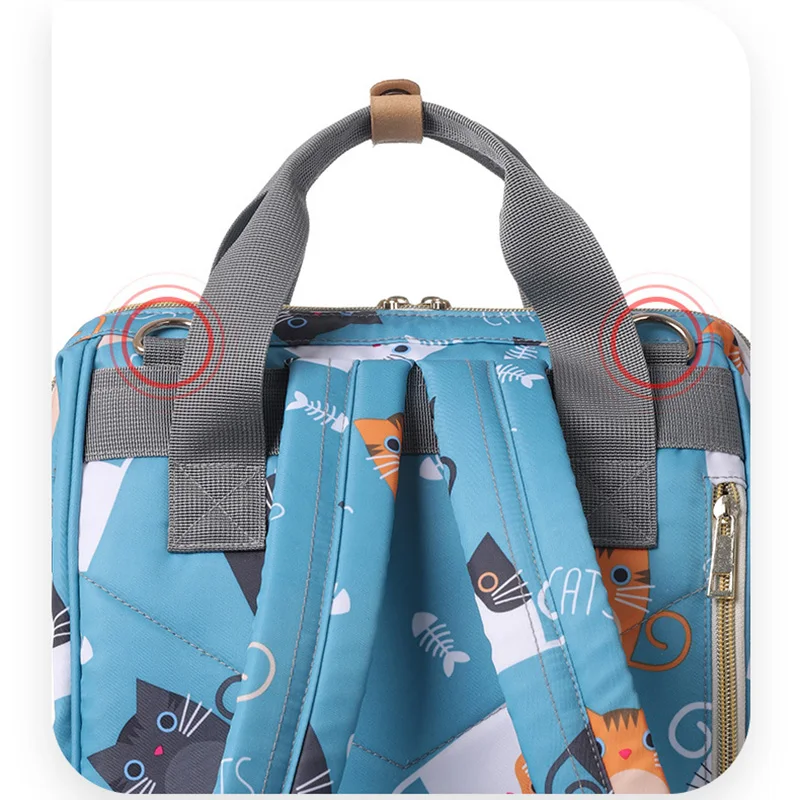 Maternity Handbag Largebackpack Mummy Bag Nappy Bag Multifunction Baby Cartoon Printing  Nappy bags Changing BNM009
