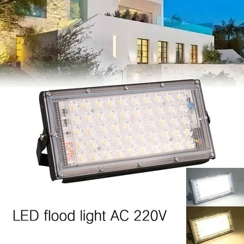 

AC 220V LED Floodlight 50W Waterproof IP65 Outdoor LED Reflector Light Garden Lamp 3000K~6500K Spotlight Street LED Lighting